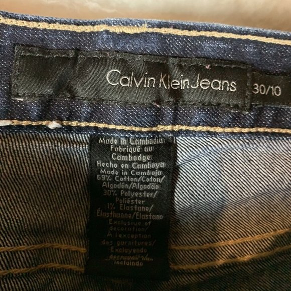 Calvin Klein Jeans Women's Blue 30 X 10 Stretch Denim Mid-Rise Skinny Leg 8093 - Picture 5 of 9